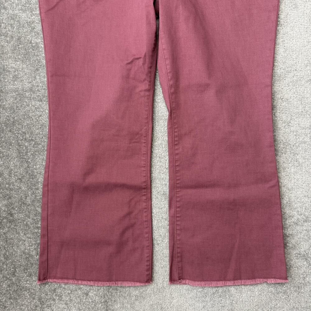 Frye and Co. Jeans Womens 20W Mauve High Rise Button Fly Raw Hem Stretch Bootcut - Picture 3 of 12
